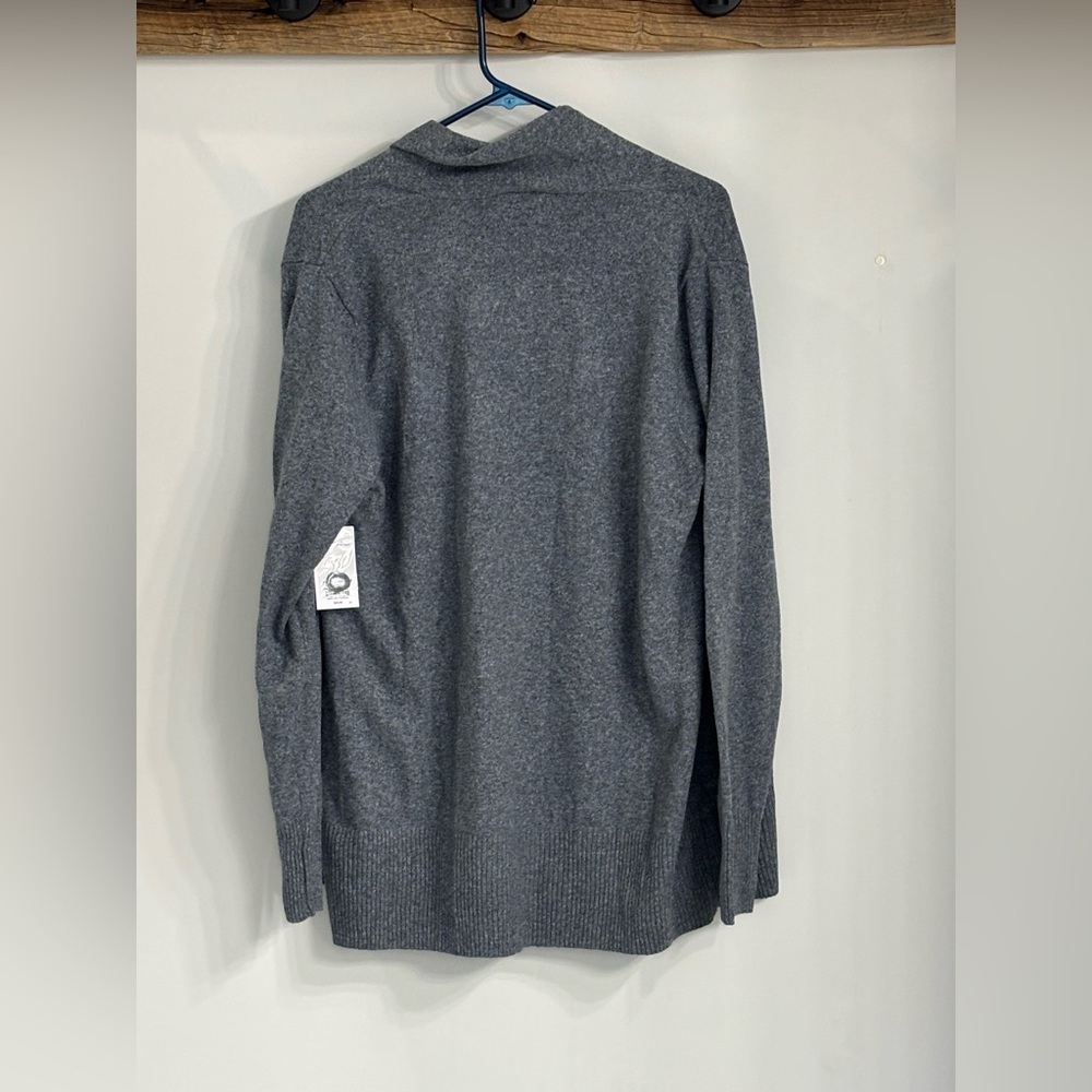 Croft & Barrow Charcoal Open Front Cardigan - Picture 3 of 4